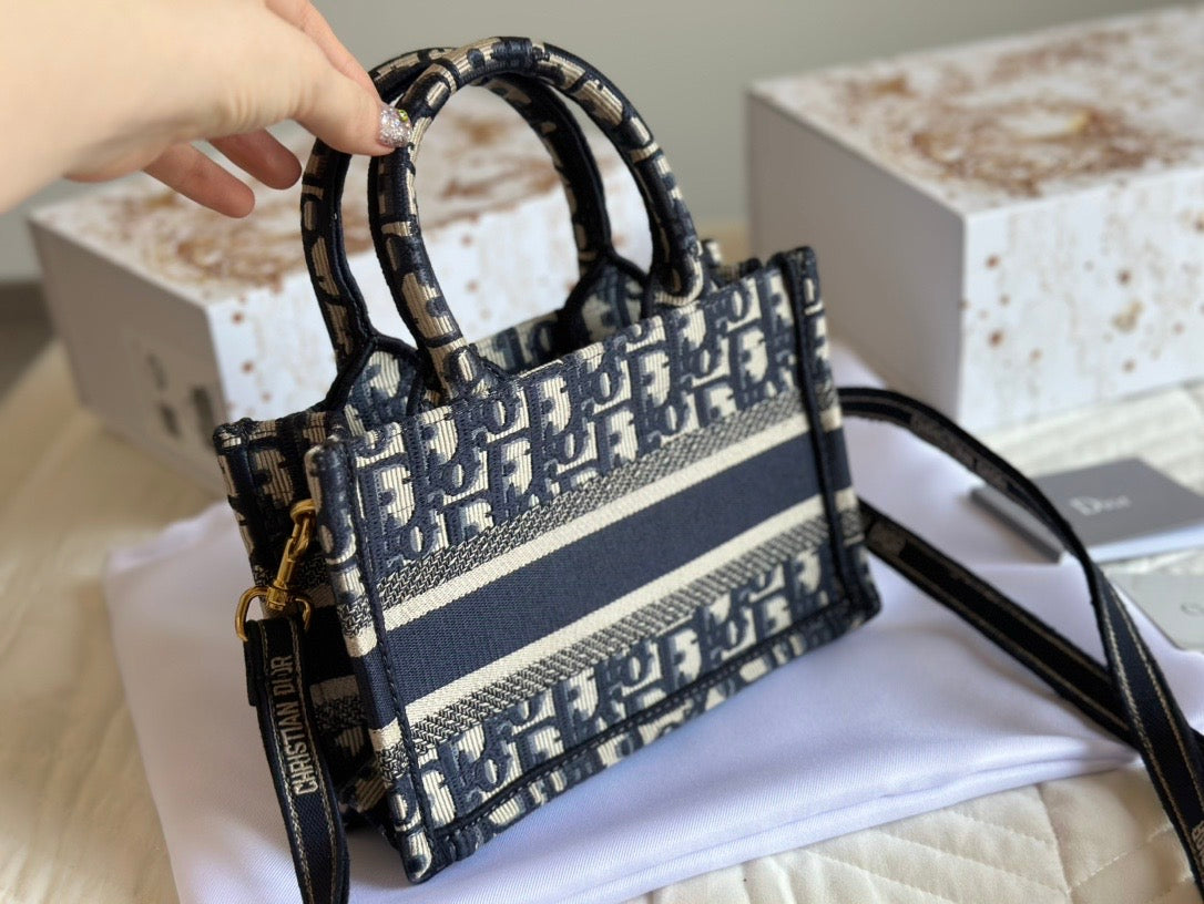 Adore Me Mini Navy Tote Crossbody